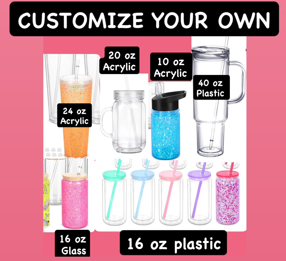 Create Your Own Glitter Cup